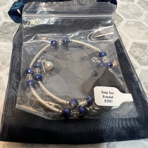 New Vantel Pearls Wrap Bracelet Deep sea - Picture 2 of 2